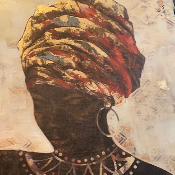 Elegant African Silhouette Wall Art Set - Brown and Cream - Picture 5 of 6